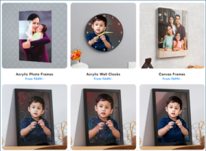 Custom acrylic photo frame with UV printing and glass-like finish