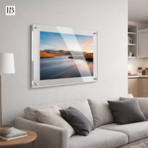 Custom acrylic photo frame tabletop display