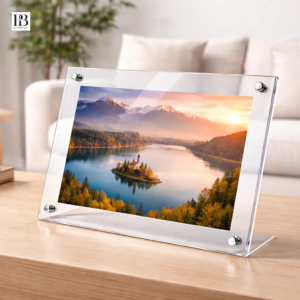 Custom acrylic photo frame tabletop display