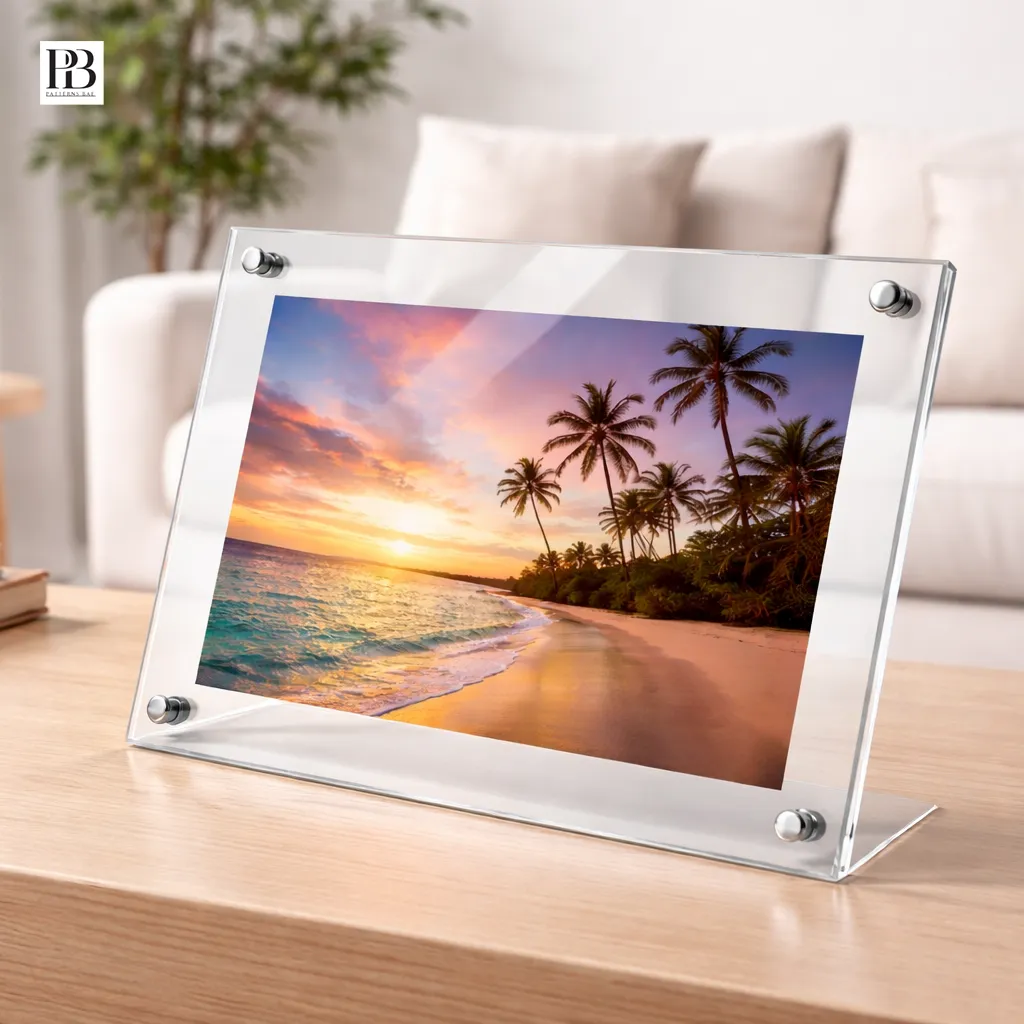 Acrylic Photo Frame – Design 02 Custom acrylic photo frame tabletop display