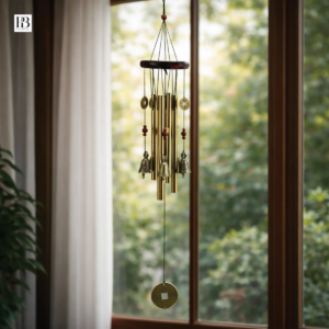 Mini metal wind chime hanging décor 15 inch