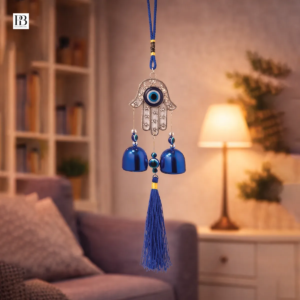 Blue wind chime hanging decorative home décor 10 inch